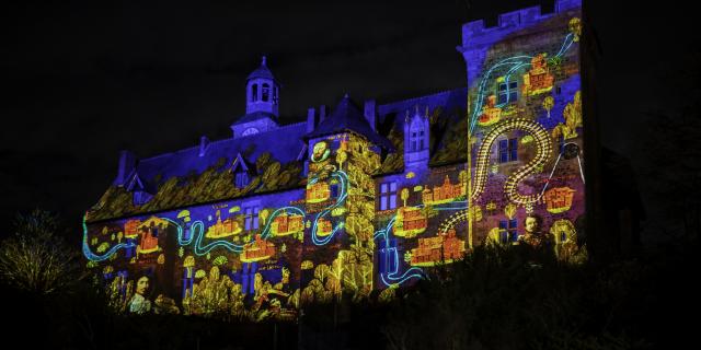 Video Mapping Chateau Ducs De Bourbon Montlucon 04