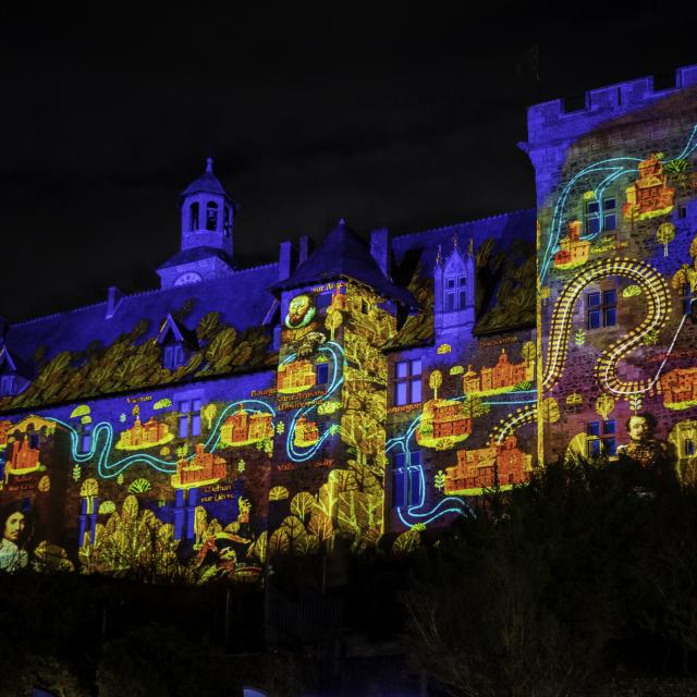 Video Mapping Chateau Ducs De Bourbon Montlucon 04